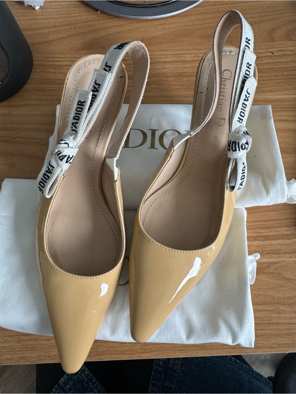 Dior J’Adore Nude Slingback Pumps Sz 38